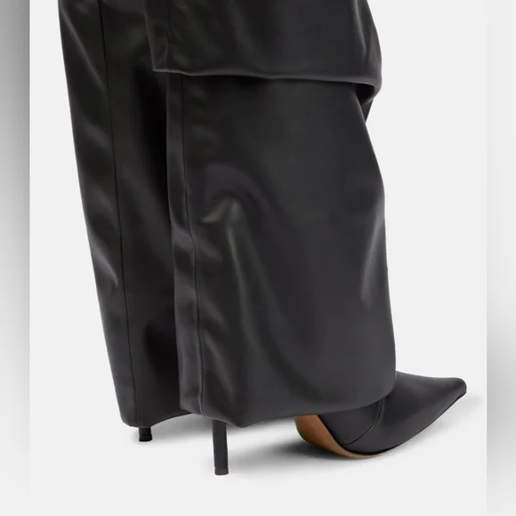 ALEXANDRE VAUTHIER Black Draped Thigh-High Boots Sz 41 (US 10/11) - Picture 5 of 16